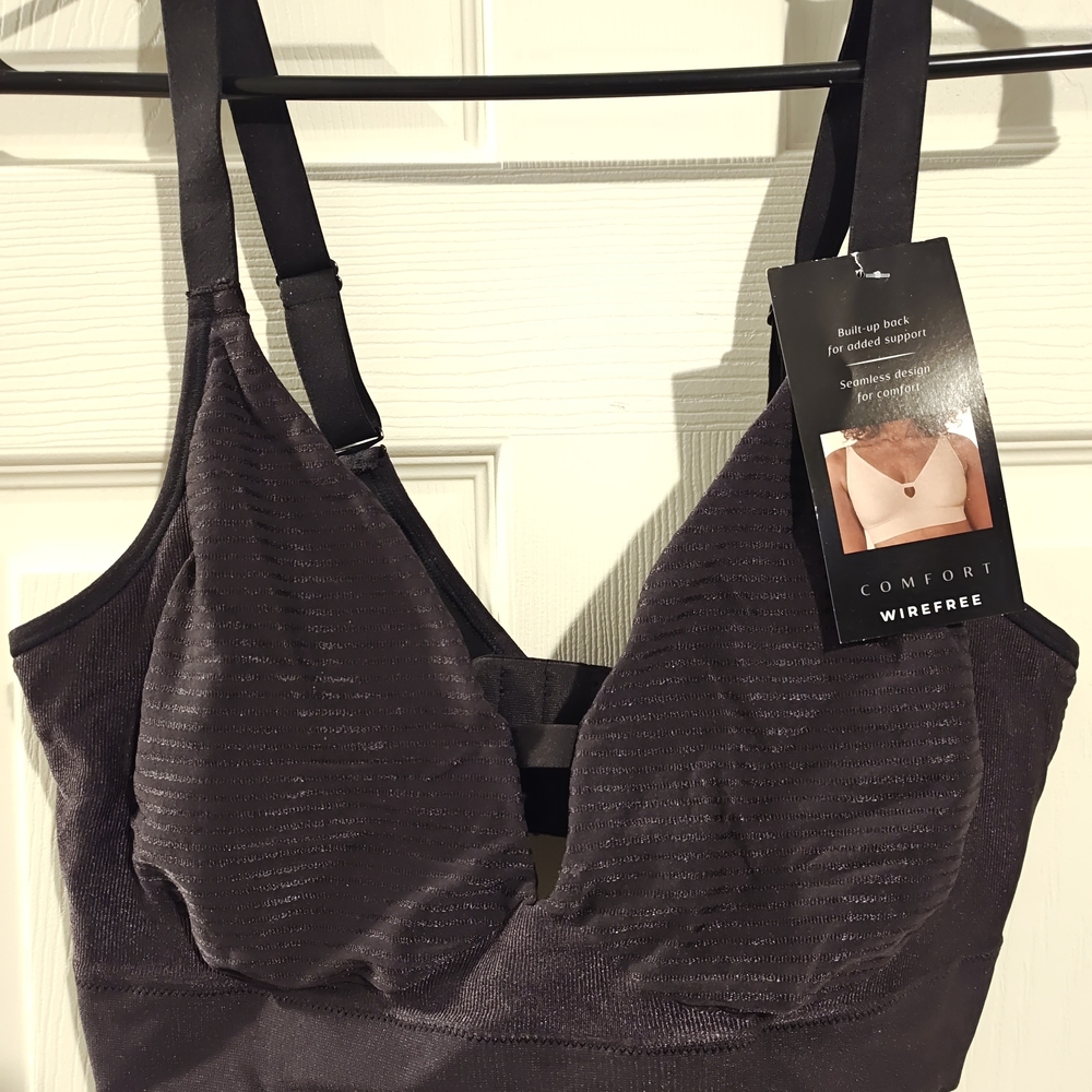 Balibra By Hanes Wirefree Black Bra NWT Size 2X